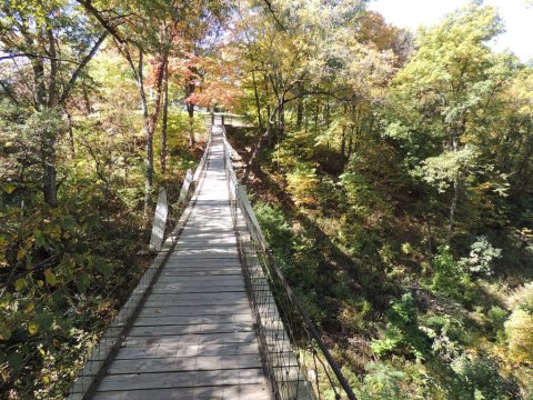 This Terrifying Swinging Bridge In Iowa Will Make Your Stomach Drop