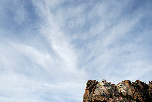 South Dakota sky with mount rushmore