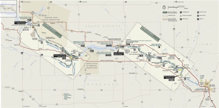 Last Natural Stretch of Missouri River Map