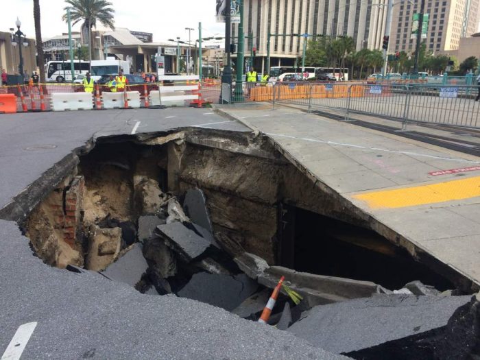 Since then, it has been underused and not well known at all, until a recent sinkhole opened up at the foot of Canal St., bringing attention to the old tunnel. 