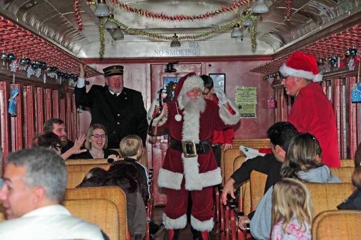 Santa on Wilmington & Western Railroad train Delaware