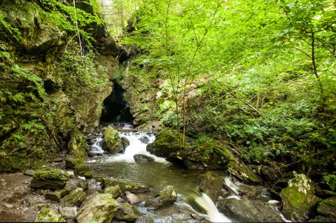 Hiking To This One Aboveground Cave In New York Is Like Visiting Another World