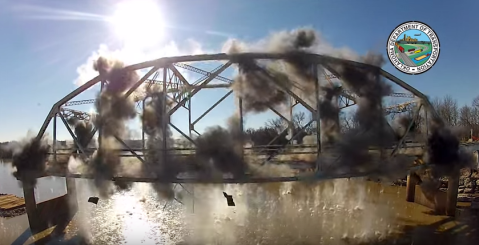 This Footage Of A Bridge Demolition In Oklahoma Will Blow Your Mind