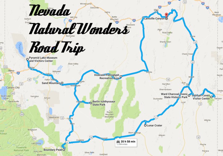 nevada natural wonders road trip