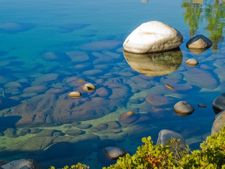 blue water lake tahoe nevada