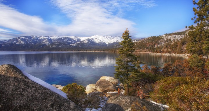 blue water lake tahoe nevada