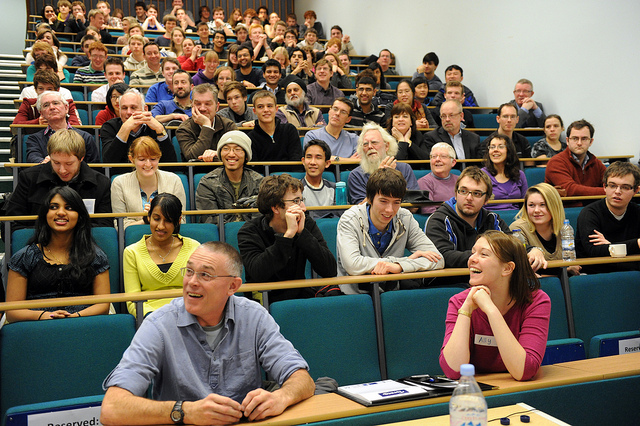 Lecture hall audience