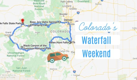 Here's An Exciting Weekend Itinerary If You Love Exploring Colorado's Waterfalls