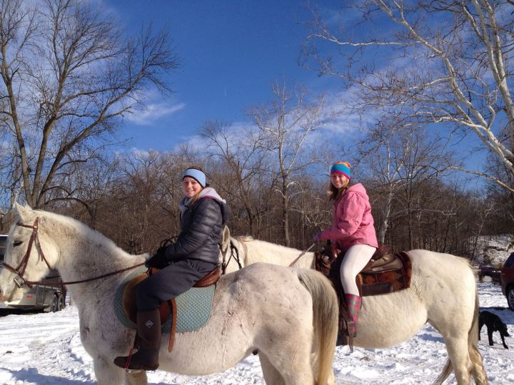 winter horseback riding