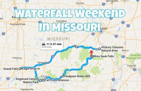 Here's The Perfect Weekend Itinerary If You Love Exploring Missouri's Waterfalls