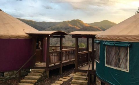 Sky Ridge Yurts Is A Secluded Glampground In North Carolina With Views Of The Nantahala Gorge