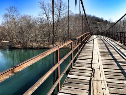 The Stomach-Dropping Suspended Bridge Walk You Can Only Find In Missouri