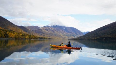 Take A Kayak On This Turquoise Lake In Alaska For An Amazing Adventure