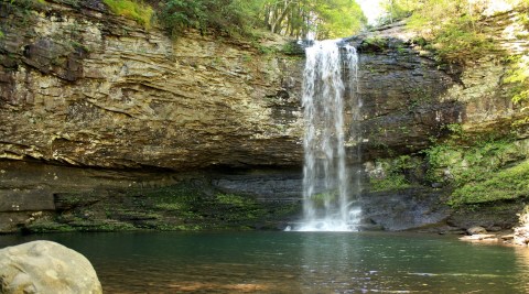 This Hidden Waterfall In Georgia Has Some Of The Bluest Water In The State