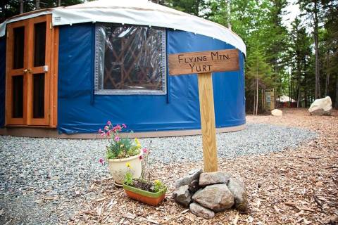 This Maine Park Has A Yurt Village That's Absolutely To Die For