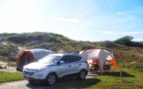 Spend The Night Among The Dunes At This Isolated Beachfront Campground In North Carolina