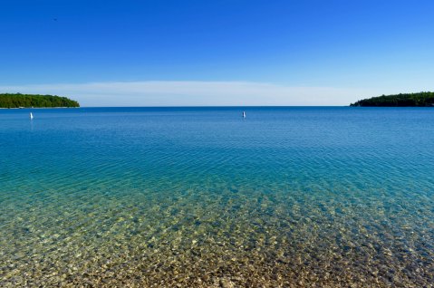 A Secret Tropical Beach In Wisconsin, The Water At Schoolhouse Beach Is A Mesmerizing Blue