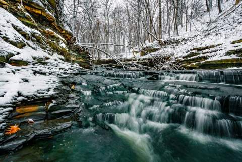 There's A Beautiful Waterfall Just Waiting To Be Discovered In This Cleveland Cemetery