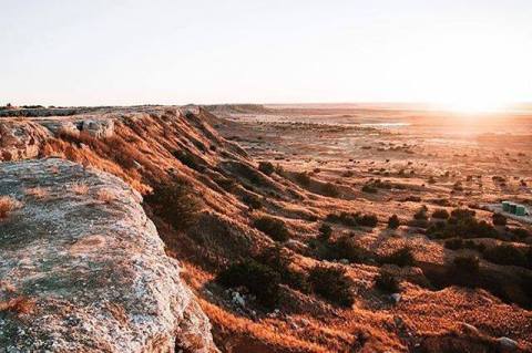 Overlook Miles Of Prairie From This Beautiful Hiking Trail In Oklahoma