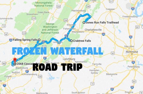 This Dazzling Frozen Waterfall Road Trip Through Virginia Is The Perfect Winter Outing