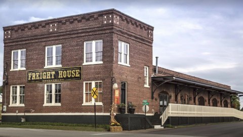 This Historic Alabama Train Depot Is Now A Beautiful Restaurant Right On The Tracks