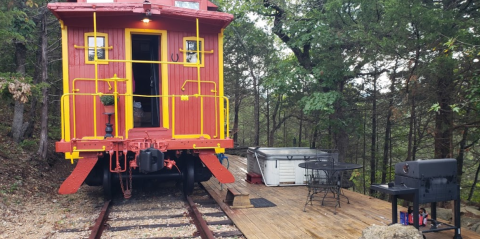 The Rooms At This Railroad-Themed Cabin In Arkansas Are Actual Box Cars