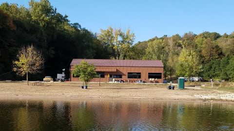 Enjoy Your Meal On The Beach At This Charming Lakefront Restaurant In Iowa