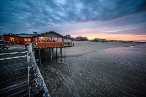 Dine Above The Surf At This Seafood Restaurant On The Pier In North Carolina