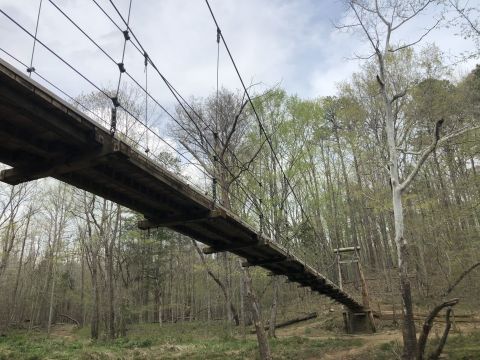 You'll Cross A Daring Footbridge On This Scenic Hike In North Carolina