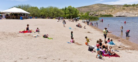 A Secret Tropical Beach In Arizona, The Water At Patagonia Lake Is A Mesmerizing Blue