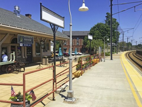 This Historic Connecticut Train Depot Is Now A Beautiful Restaurant Right On The Tracks