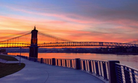 The Path Through Smale Riverfront Park Is A Magical Place To Watch The Sun Go Down In Cincinnati