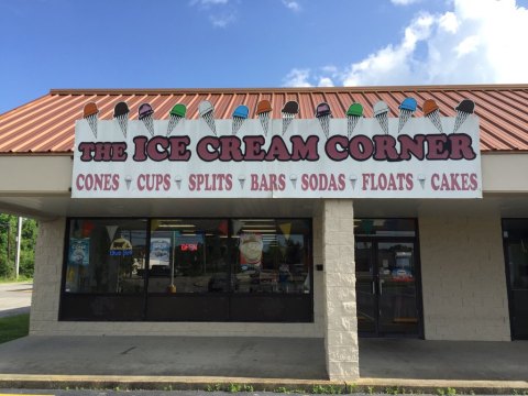 Stop By The Ice Cream Corner, A Charming Ice Cream Shop With Delicious Hard Scoop In Mississippi