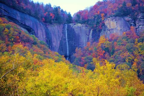 Surround Yourself With Fall Foliage On Hickory Nut Falls Trail, An Easy 1.5-Mile Hike In North Carolina