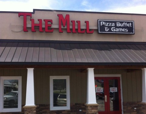 Try 20 Kinds Of Pizza At The Mill Pizza Buffet and Games In Georgia