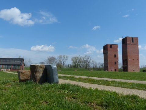 Explore Ruins Of An Old Glass Making Factory At Ariel Foundation Park In Ohio