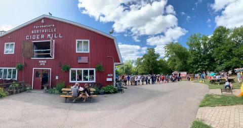 Try The Piping Hot Donuts And Cider From Parmenter’s Cider Mill Near Detroit