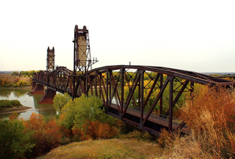 Walk Across The Fairview Bridge For A Gorgeous View Of North Dakota's Fall Colors