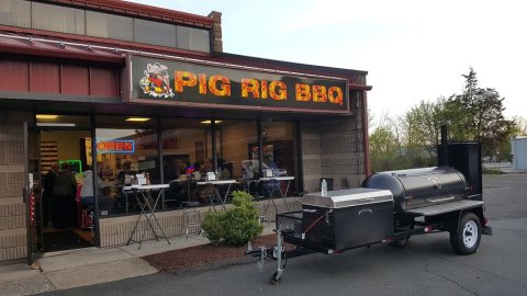 The Plates Are Piled High With Barbeque At The Delicious Pig Rig BBQ In Connecticut