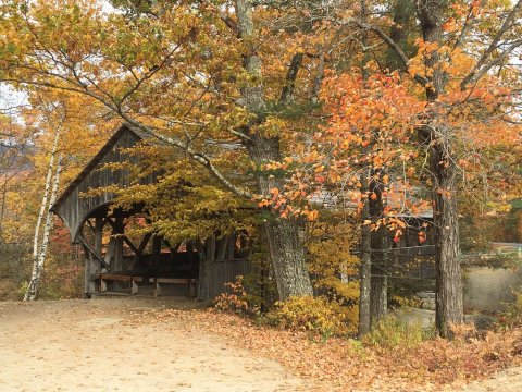 Walk Across Artist's Bridge For A Gorgeous View Of Maine's Fall Colors