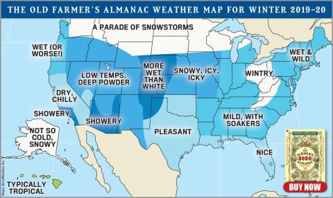 The Farmers Almanac Predicts Winter 2020 In Texas Will Have Chilly Temps And Average Precipitation