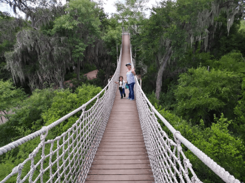 Hike Through A Cemetery, Whimsical Moss Trees, And A Suspension Bridge At Santa Ana Wildlife Refuge In Texas