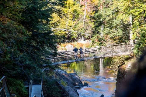 The Canopy Walkway At High Falls Gorge Takes You High Among The New York Trees