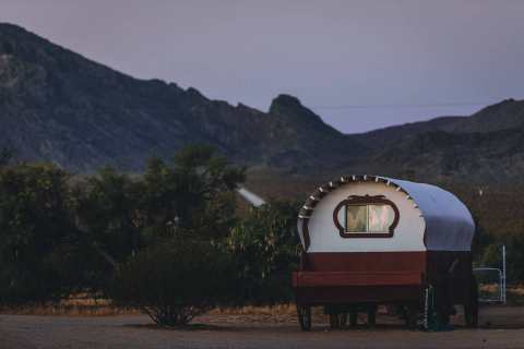 Spend The Night In This Covered Wagon B&B At Sandy Valley Dude Ranch In Nevada