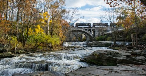 Berea Falls Near Cleveland Will Soon Be Surrounded By Beautiful Fall Colors