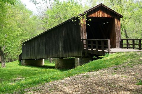 The Longest Covered Bridge In Missouri, Locust Creek Covered Bridge, Is 151 Feet Long