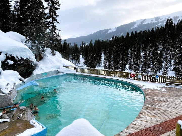 Granite Hot Springs in winter