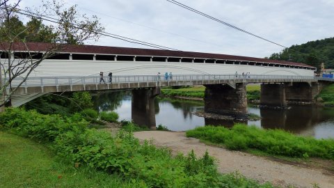 The Longest Covered Bridge In West Virginia, Philippi Covered Bridge, Is 285 Feet Long