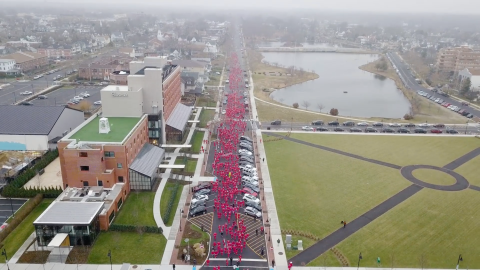 Hundreds Of Santas Descend Upon Asbury Park Every Year During The Santa Run In New Jersey