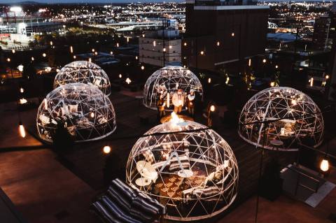 Cozy Up In A Rooftop Igloo For Drinks And A View At The Bobby Hotel In Downtown Nashville